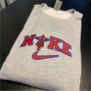 Custom nike Spider-Man Gray Sweatshirt